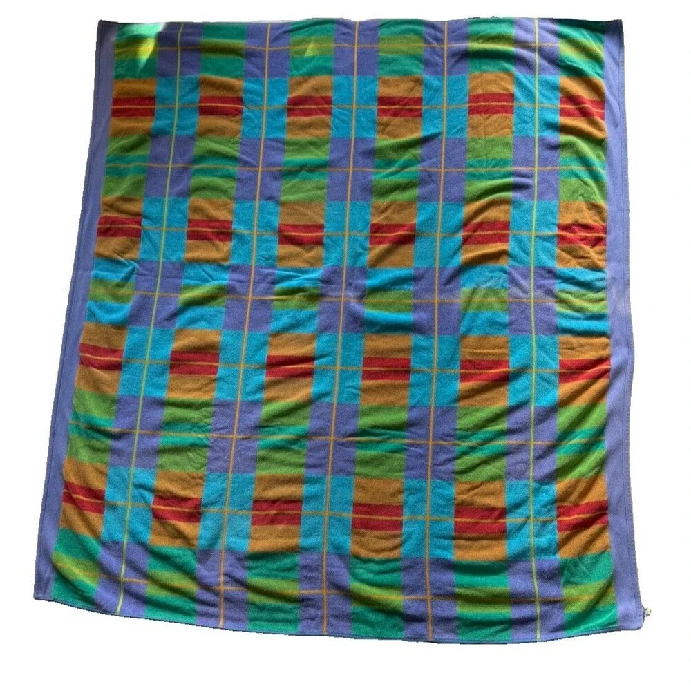 Vintage TERRISOL Beach Towel Blanket LARGE 59